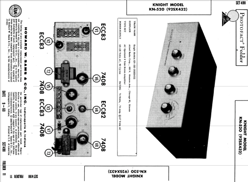 Knight KN-520 Ch=92SX432; Allied Radio Corp. (ID = 582961) Ampl/Mixer