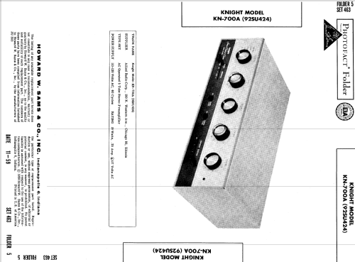 Knight KN-700A Ch= 92SU424; Allied Radio Corp. (ID = 611144) Ampl/Mixer