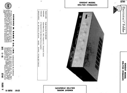 Knight KN-740 92SU429; Allied Radio Corp. (ID = 584997) Ampl/Mixer