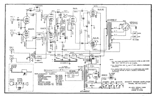 Knight Public Address System KN 3235C; Allied Radio Corp. (ID = 2313502) Ampl/Mixer