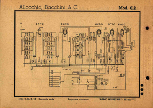 612 ; Allocchio Bacchini (ID = 1922136) Radio