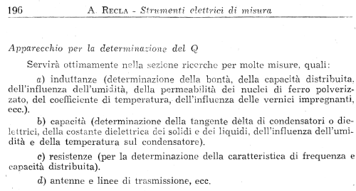 Apparecchio Misura Q ; Allocchio Bacchini (ID = 2574382) Equipment