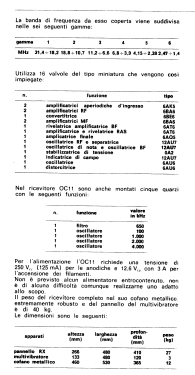 Ricevitore OC11; Allocchio Bacchini (ID = 2805225) Commercial Re