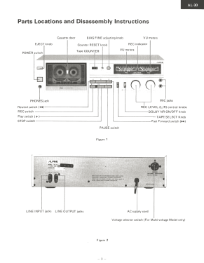 Alpage Stereo Cassette Tape Deck AL30; Alpine Electronics, (ID = 2997800) Reg-Riprod