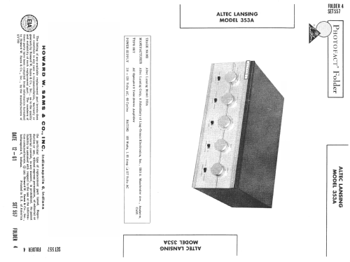 353A ; Altec Lansing Corp.; (ID = 741671) Ampl/Mixer