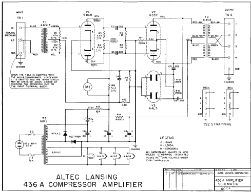 Compressor Amplifier 436A; Altec Lansing Corp.; (ID = 3071868) Ampl/Mixer