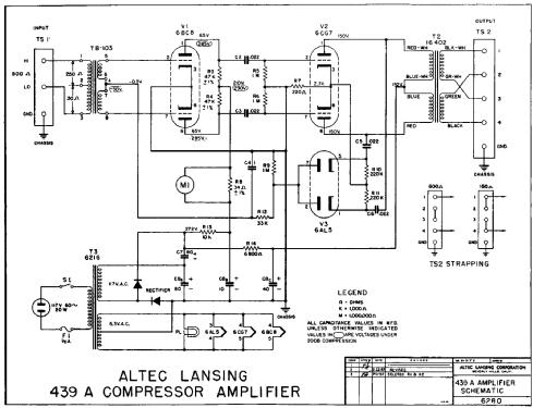 Compressor Amplifier 439A; Altec Lansing Corp.; (ID = 3072118) Ampl/Mixer