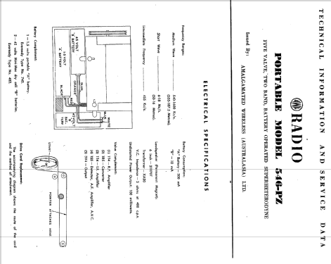 AWA 546PZ; Amalgamated Wireless (ID = 2346422) Radio