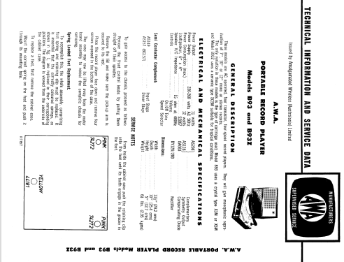 Radiola B93; Amalgamated Wireless (ID = 1940427) Reg-Riprod