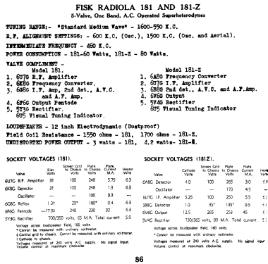 Radiola 181Z; Amalgamated Wireless (ID = 765217) Radio