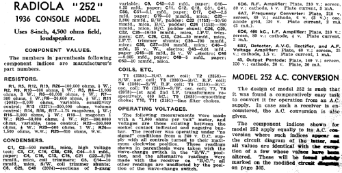 Radiola 252; Amalgamated Wireless (ID = 1943224) Radio