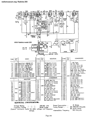 Radiola 255; Amalgamated Wireless (ID = 2959874) Radio