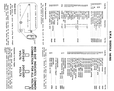 Radiola 540MA; Amalgamated Wireless (ID = 2645225) Radio