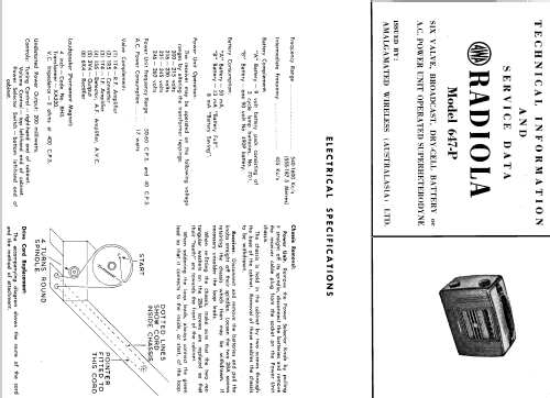 Radiola 647P; Amalgamated Wireless (ID = 1298383) Radio