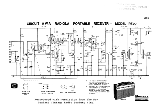 Radiola Globetrotter Portable PZ22; Amalgamated Wireless (ID = 3016330) Radio