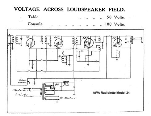 Radiolette 24 Ch=C124; Amalgamated Wireless (ID = 1131210) Radio