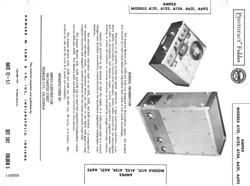 A121; Ampex; San Carlos, (ID = 2491378) Sonido-V