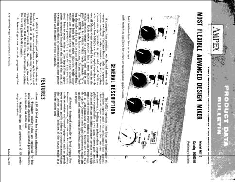 Mixer MX-10; Ampex; San Carlos, (ID = 2067919) Ampl/Mixer