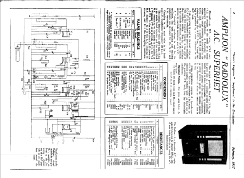 Radiolux Table Model ; Amplion, Alfred (ID = 1147171) Radio