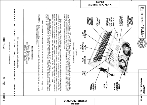 Tape Recorder 757; Ampro Corp.; Chicago (ID = 2656918) R-Player