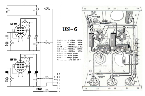 Dubbele voorversterker UN-6; Amroh NV Radio (ID = 1315333) Ampl/Mixer