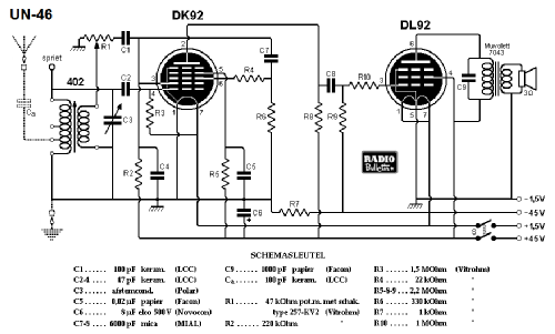 Eenvoudig vacantie ontvangertje UN-46; Amroh NV Radio (ID = 1347607) Radio