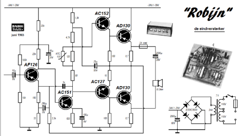 Robijn Mono kit; Amroh NV Radio (ID = 1301504) Ampl/Mixer