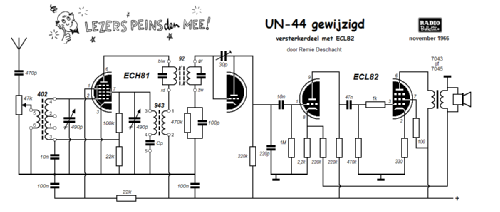 Tweelamps supertje UN-44; Amroh NV Radio (ID = 1346429) Radio