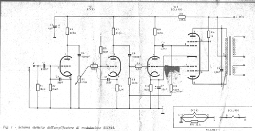 Amplificatore di modulazione Modulation amplifier UK845; Amtron, High-Kit, (ID = 1940447) Ampl/Mixer