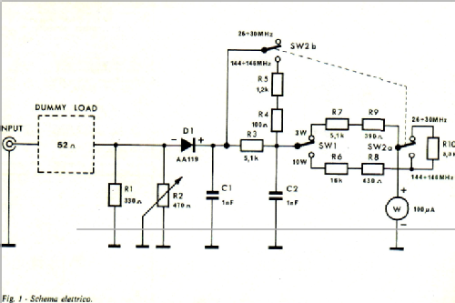 RF Wattmeter 10W - Wattmetro R.F. UK 385; Amtron, High-Kit, (ID = 1943177) Ausrüstung