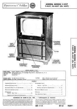 2C-VL17 Ch= VL17; Andrea Radio Corp.; (ID = 2984381) Television