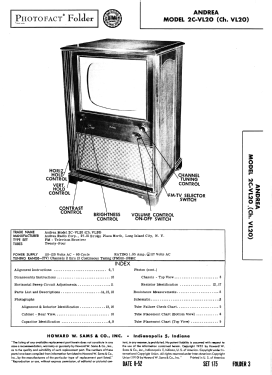 2C-VL20 Ch= VL20; Andrea Radio Corp.; (ID = 3077912) Television