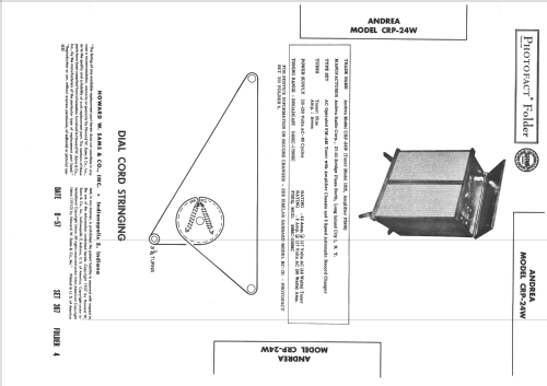 Andrea CRP-24W; Andrea Radio Corp.; (ID = 2418404) Radio