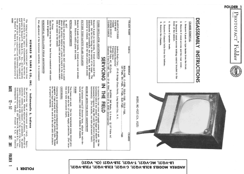 E2LB Ch= VQ21; Andrea Radio Corp.; (ID = 2485220) Televisión