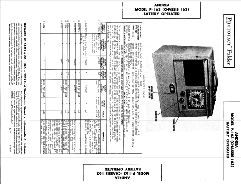 P-163 P-I63 ; Andrea Radio Corp.; (ID = 841933) Radio