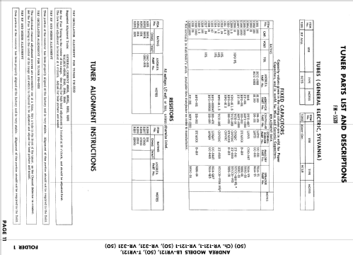 T-VR121Ch= VR121; Andrea Radio Corp.; (ID = 895369) Televisore