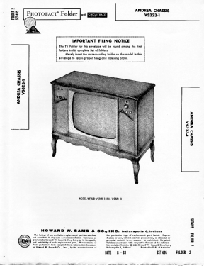 WF2LB-VS323-1 Sharp Focus Television Ch= VS323-1; Andrea Radio Corp.; (ID = 3048879) Television