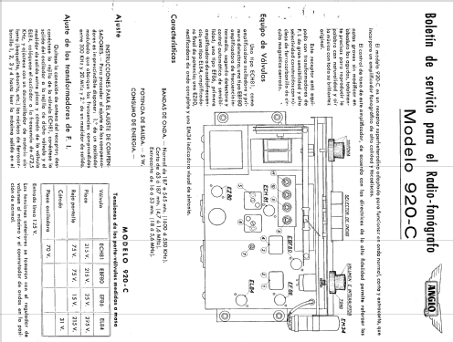 920-C; Anglo Española de (ID = 870425) Radio