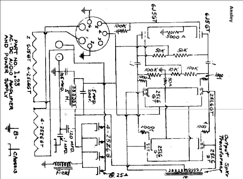 AMP/SPU Part 1.23; Ansley Radio; New (ID = 790699) Ampl/Mixer