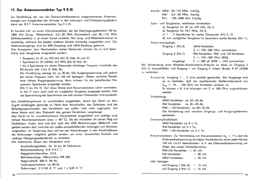 Gemeinschafts-Antennenverstärker 9E01; Messgerätewerk (ID = 882331) Ampl. HF