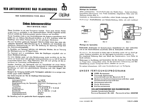 Antennenverstärker EAV5T; Antennenwerke Bad (ID = 1336580) RF-Ampl.