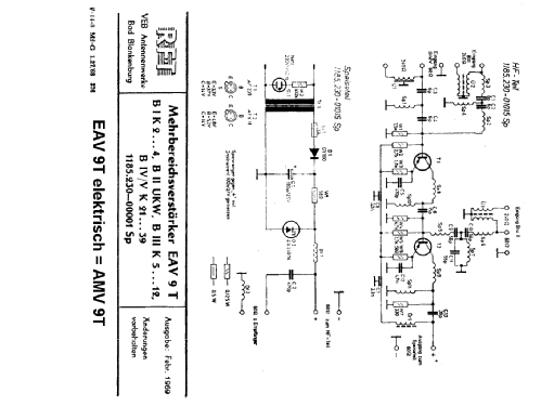 Einbau-Antennen-Verstärker EAV9T - 1185.230; Antennenwerke Bad (ID = 1645441) RF-Ampl.