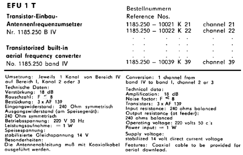 Frequenzumsetzer EFU 1T ; Antennenwerke Bad (ID = 1687518) Converter