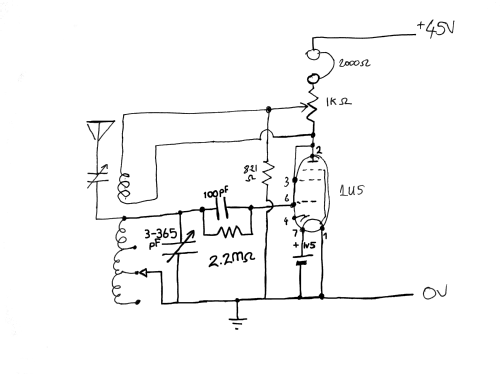 One Tube Regenerative Radio Kit Kit Unknown - CUSTOM |Radiomuseum.org