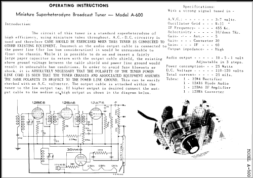 A-600 ; Approved Electronic (ID = 261896) Radio