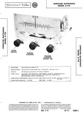 A-710; Approved Electronic (ID = 3084692) Radio