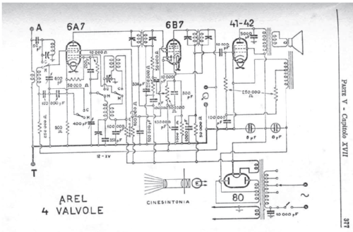 4 valvole ; AREL; Milano (ID = 2450610) Radio