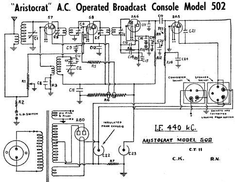 Aristocrat 502; Electrical Specialty (ID = 1931798) Radio