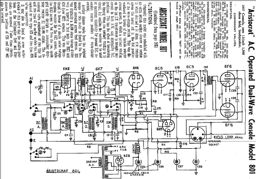 Aristocrat 801; Electrical Specialty (ID = 1931826) Radio