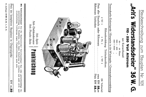 Widerstandsdreier 36W.G. ; Arlt & Co. Walter (ID = 1841558) Kit